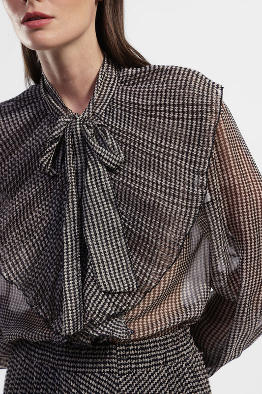 Camicia stampa a maniche lunghe