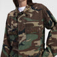 Shirt jacket stampa camouflage con tasche applicate