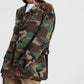 Shirt jacket stampa camouflage con tasche applicate