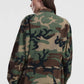 Shirt jacket stampa camouflage con tasche applicate