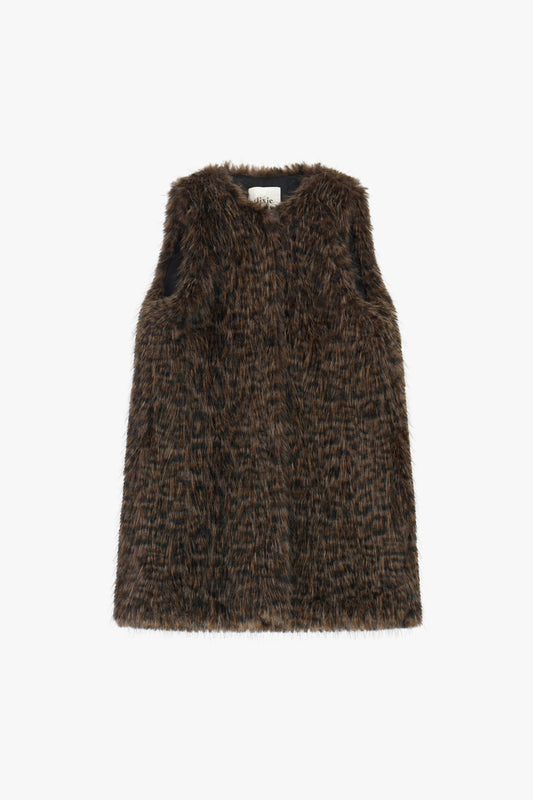 Gilet eco fur stampa animalier