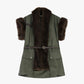 Giubbotto senza maniche con pelliccia e cintura
