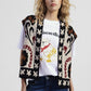 Gilet senza maniche con motivo jacquard floreale