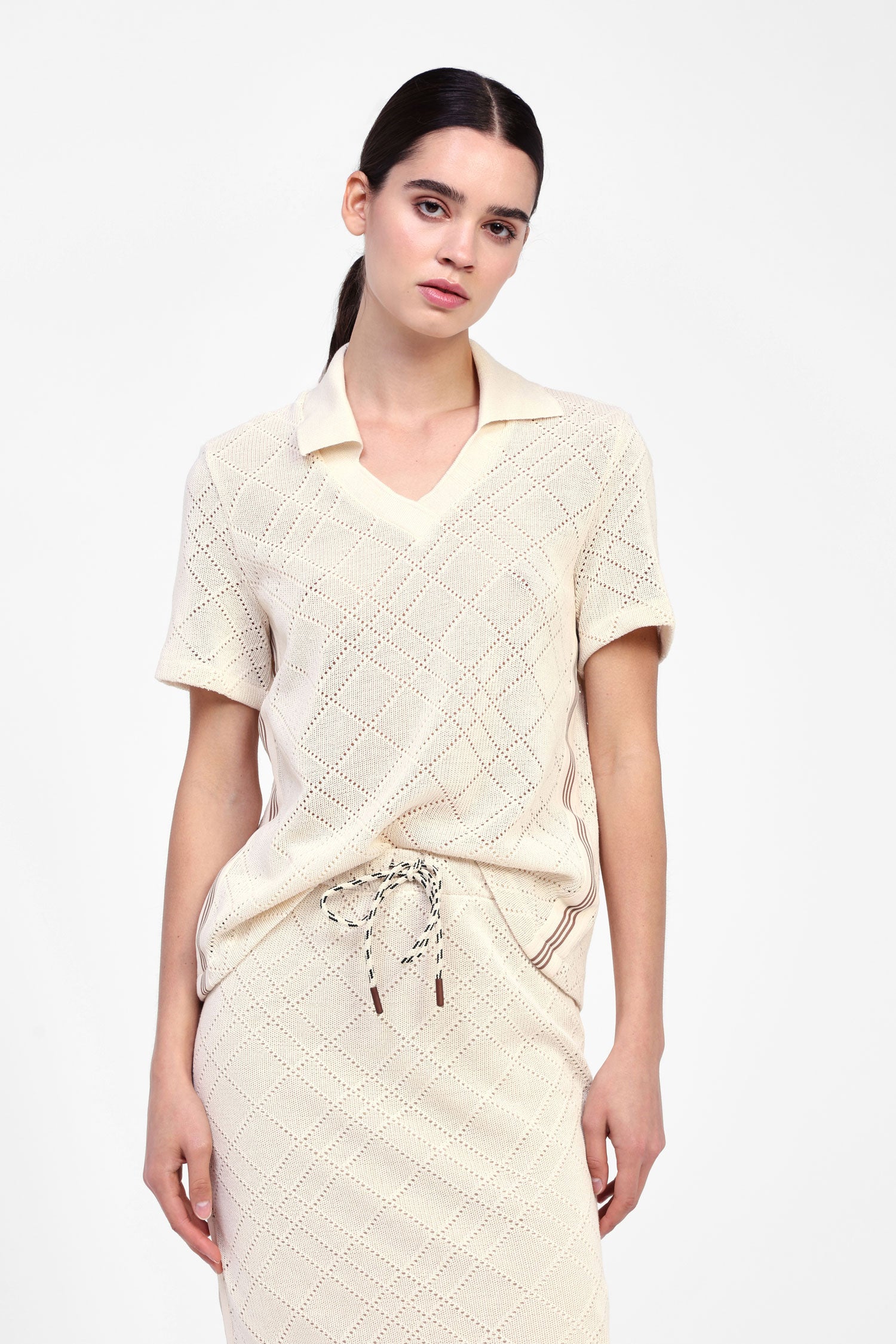 Maglia con collo classico e stampa