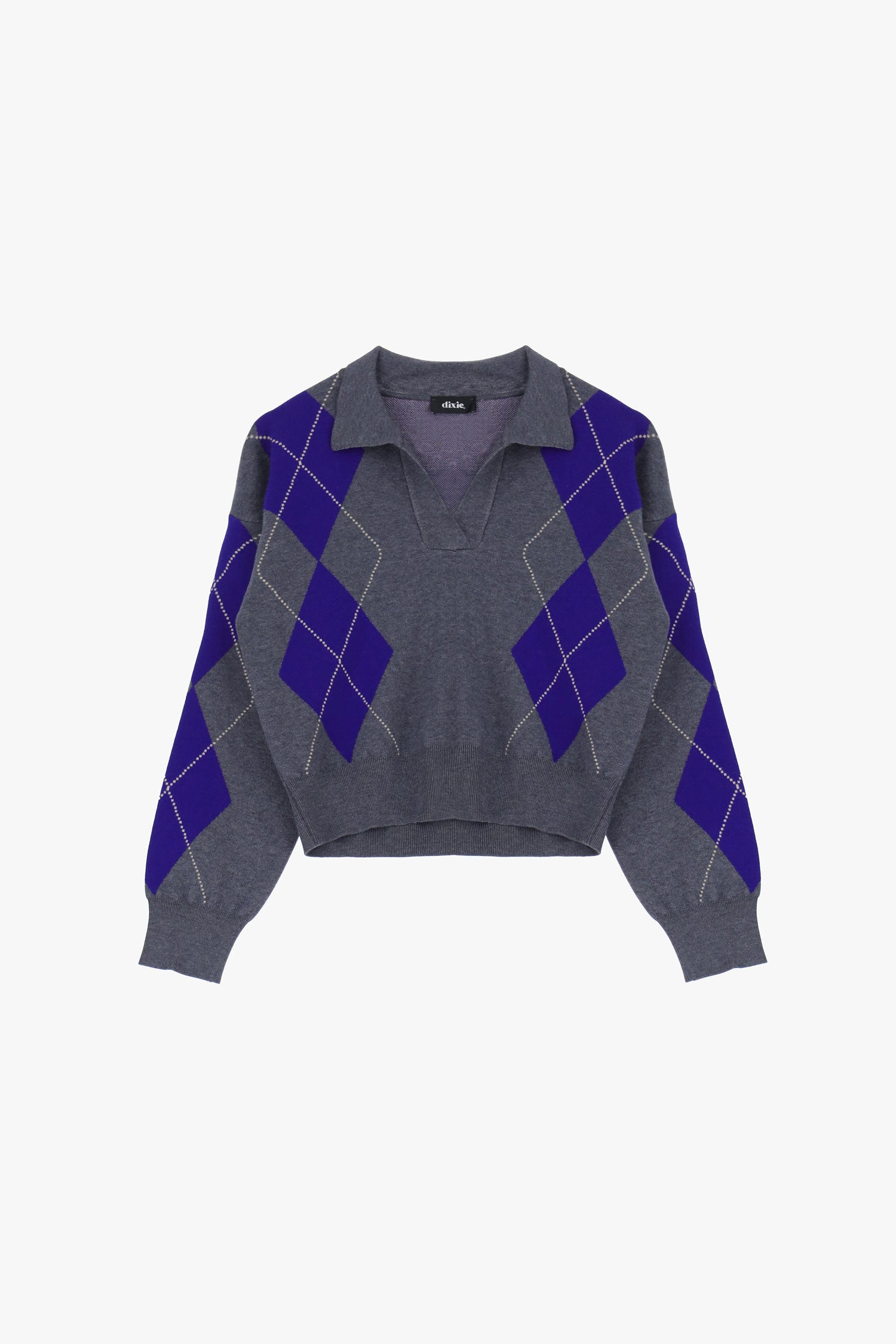 Polo in Maglia a Rombi