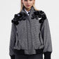 Giacca bomber con dettagli floreali