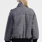 Giacca bomber con dettagli floreali