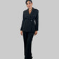 Blazer doppio petto con tasche a filetto