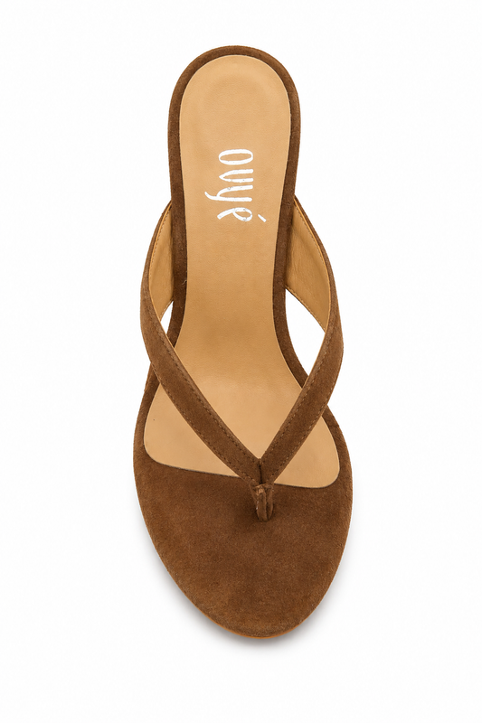 Ovyè Infradito Suede Con Tacco