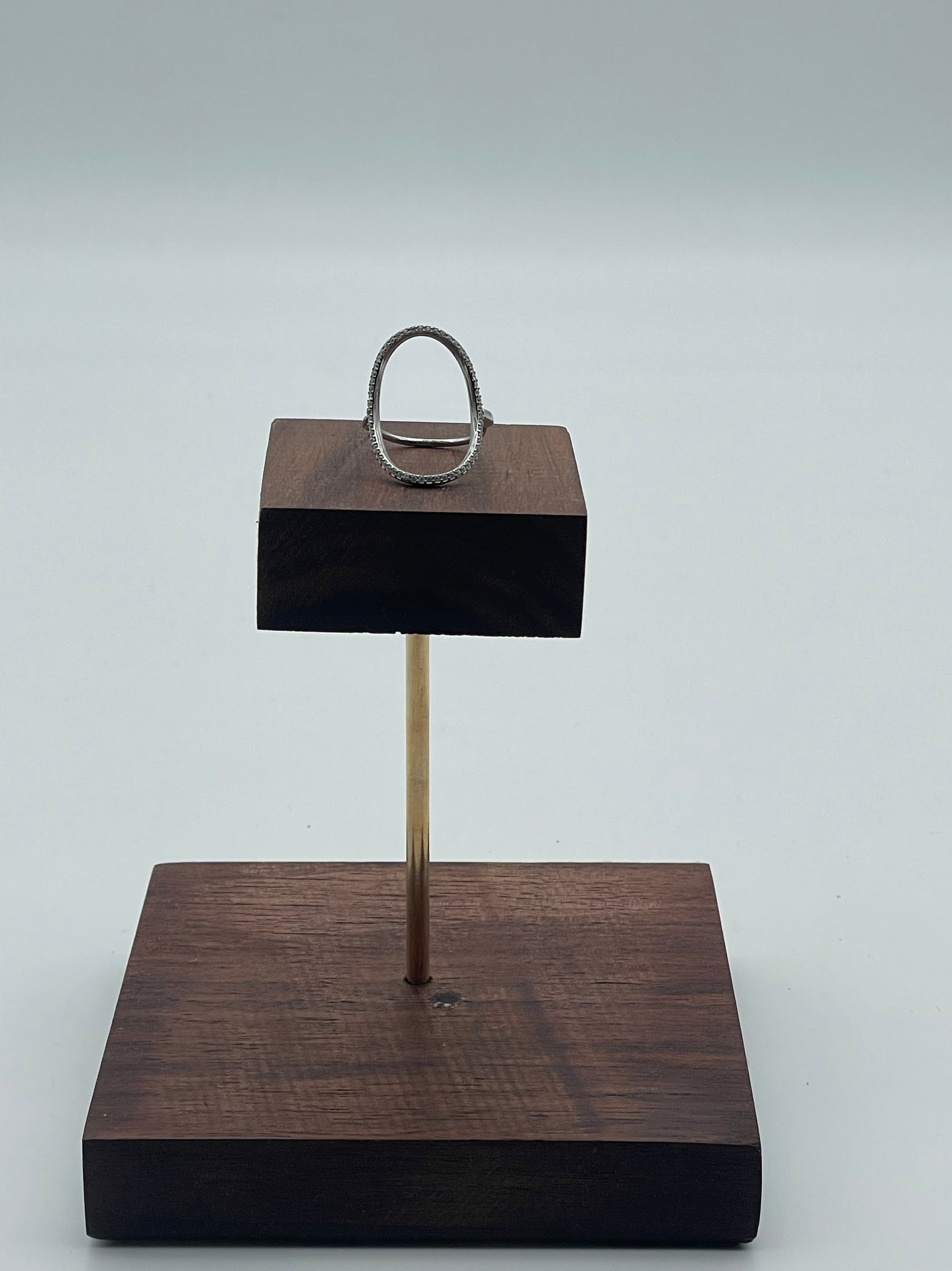 Anello Cerchio Strass  Argento