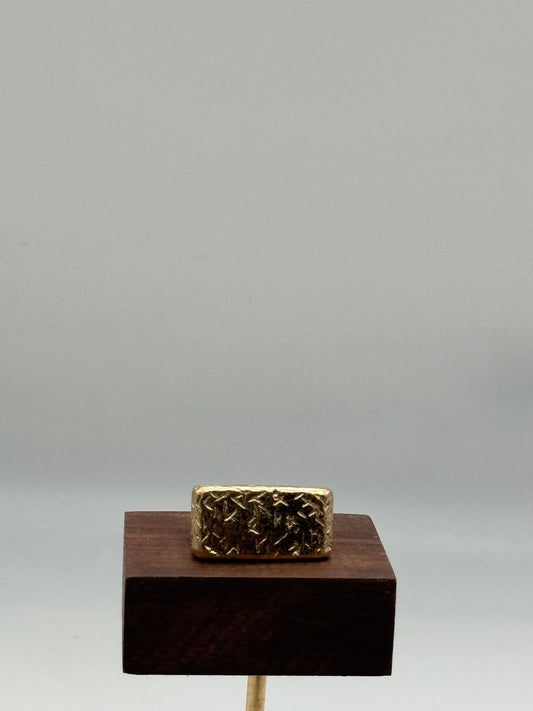 Anello Rettangolare Martellato