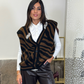 Gilet fantasia animalier dettagli gioiello