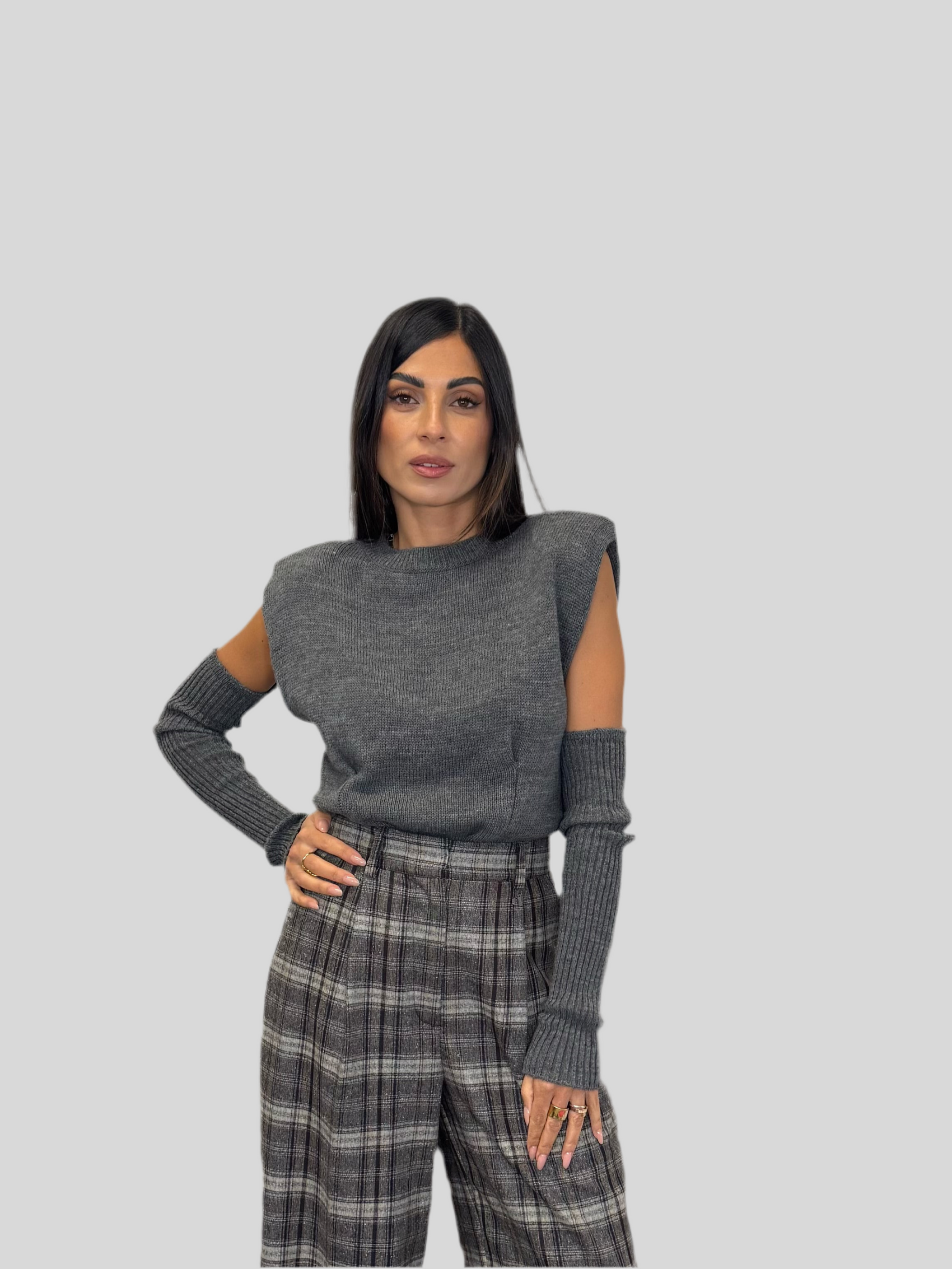 Maglia con spalline e maniche staccabili