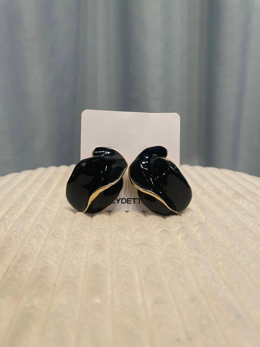 Orecchini Nero Oro