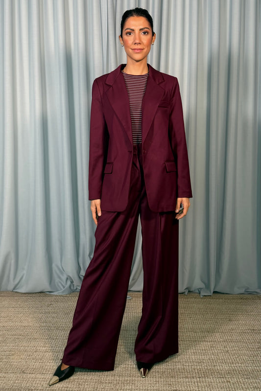 Blazer monopetto con tasche a patta e rever classico