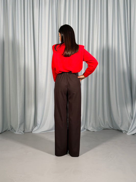 Trousers palazzo vita alta con gamba ampia