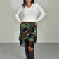 Gonna corta cargo fantasia camouflage con pizzo