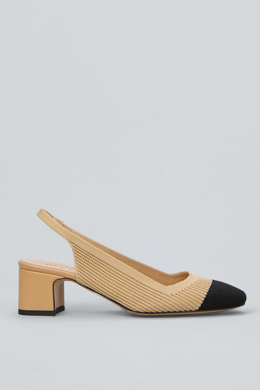 Ovye' Slingback Punta Tonda Bicolore