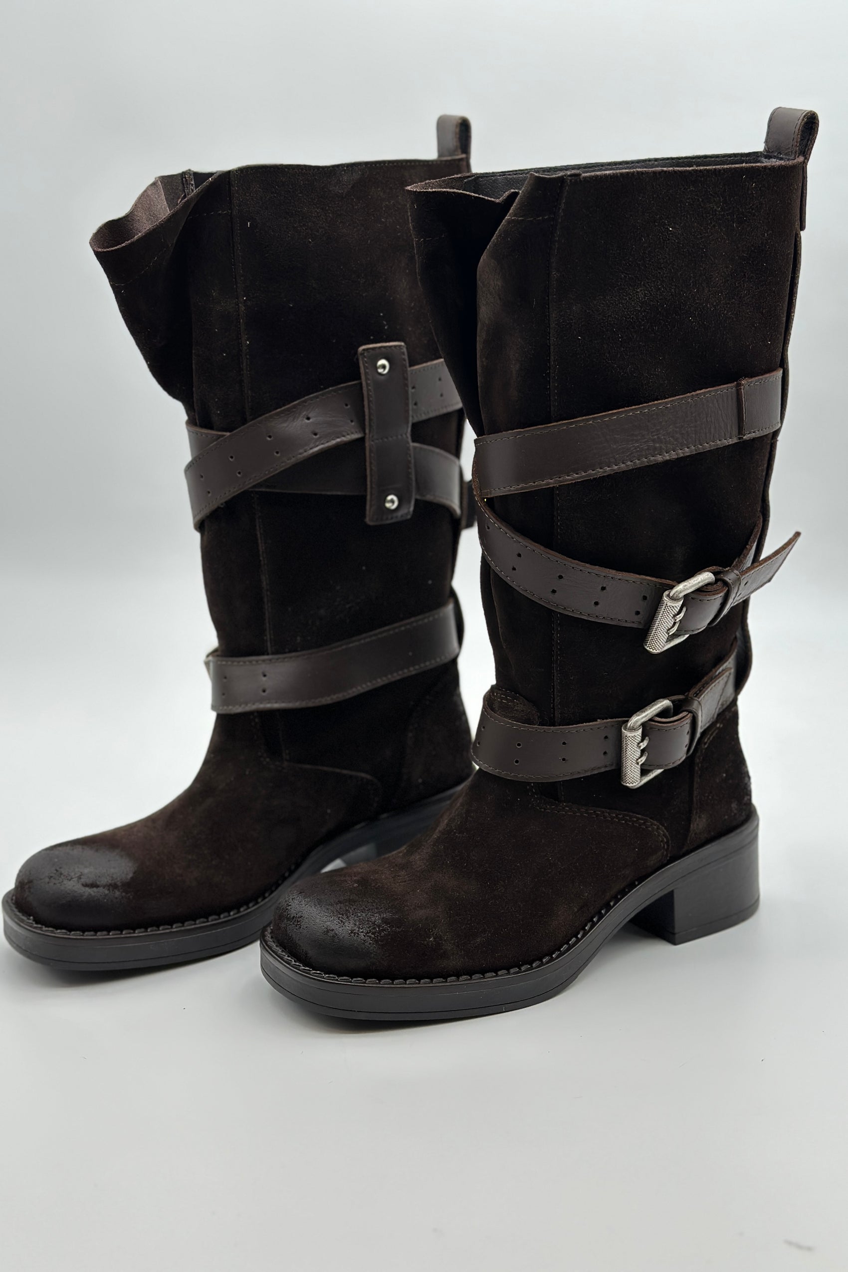 Ovye’ Stivale Gambale Fibbie Argento