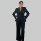 Blazer doppio petto con tasche a filetto