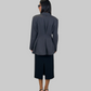 Blazer doppio petto con tasche a filetto