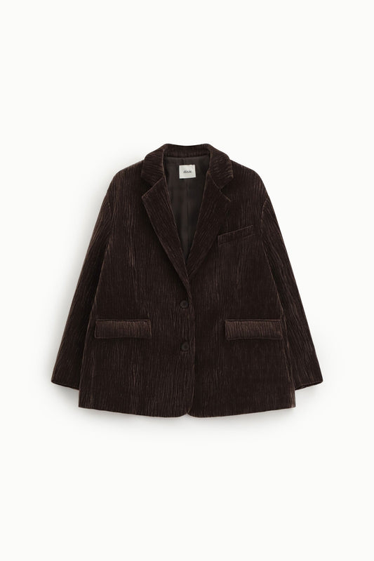 Blazer fit regolare con tasche a filetto