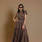 Vestito con cintura e colletto