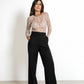 Body in pizzo con triangolo sovrapposto