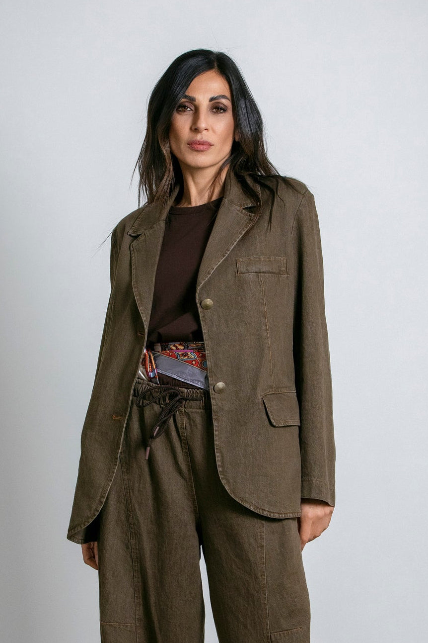 Blazer regular-fit con tasche applicate frontali