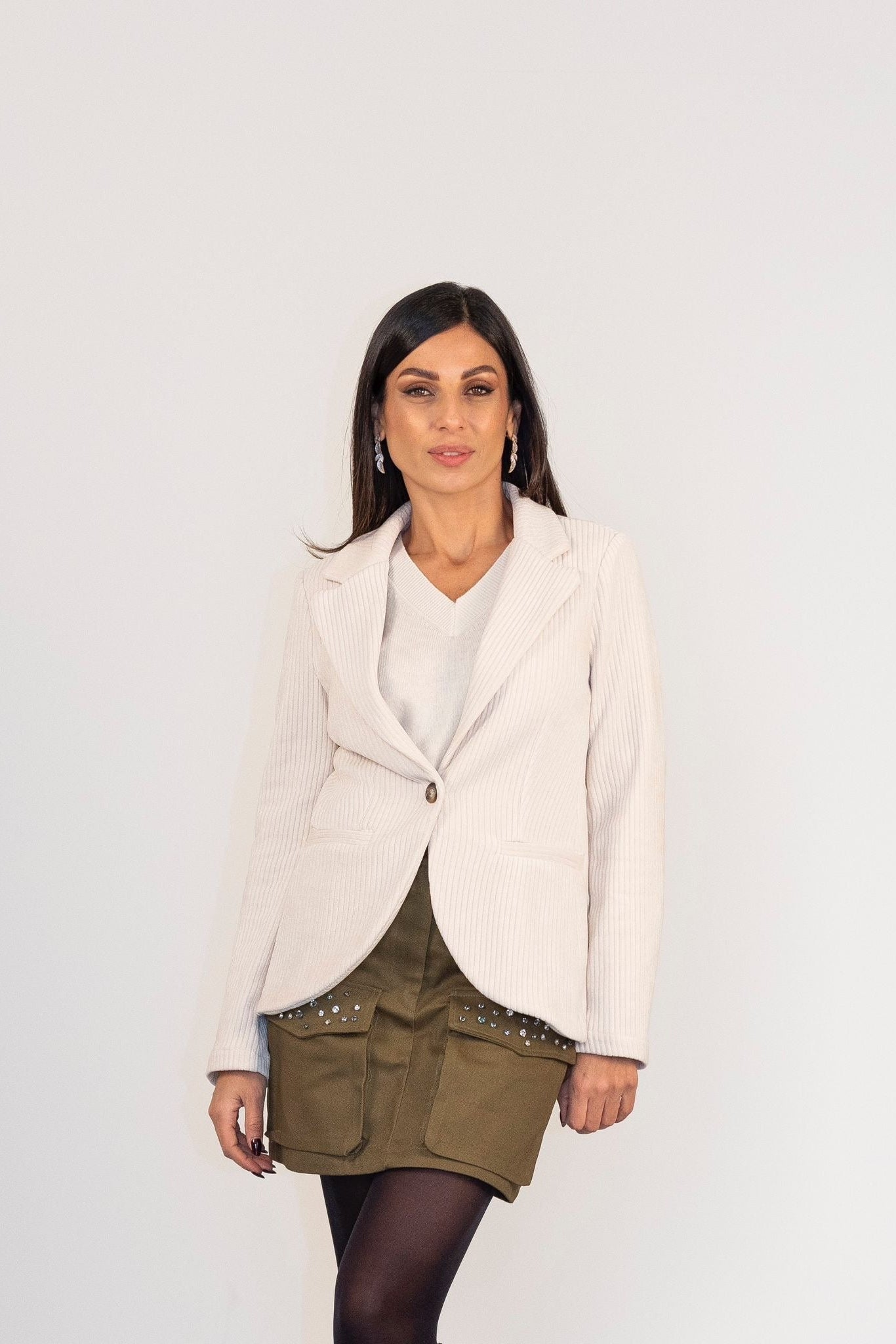 Giacca Destrutturata Velluto a Coste elaticizzata