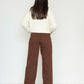 Trousers a gamba larga cropped