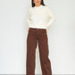 Trousers a gamba larga cropped