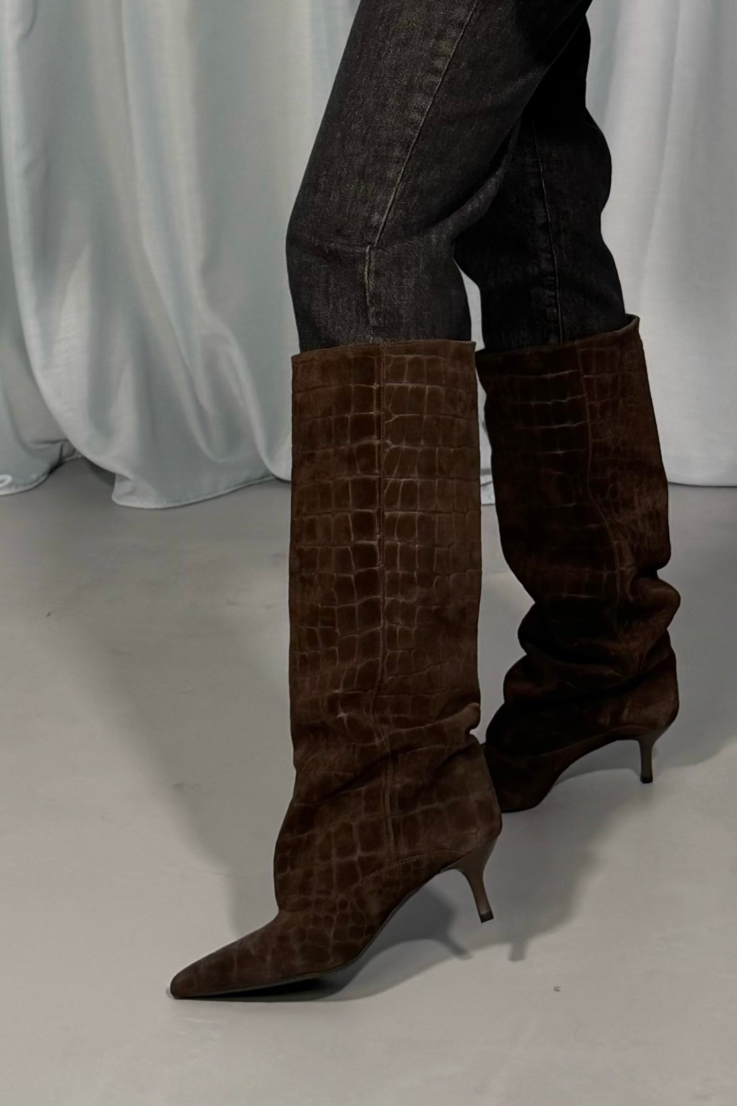 Ovye’ Stivale Camoscio Stampa Cocco