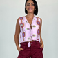 Gilet ricamato con laccetti