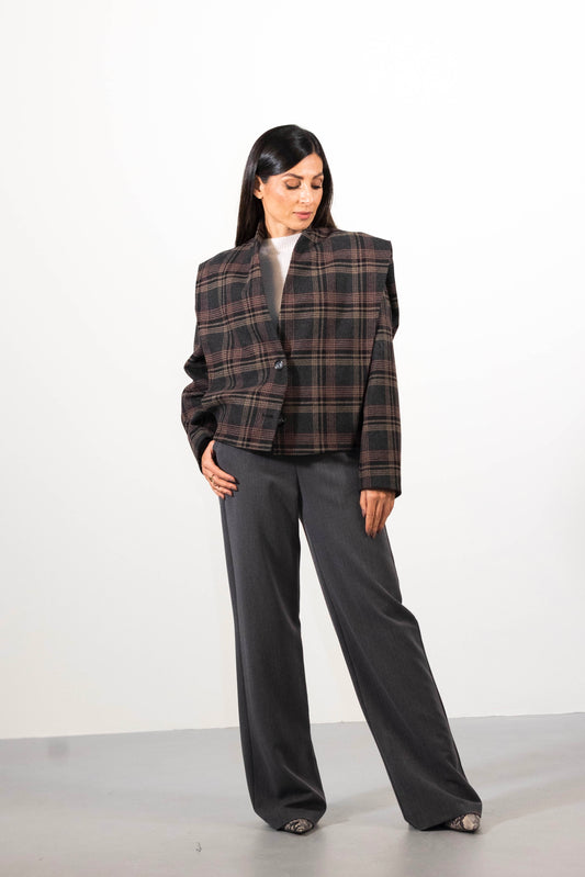 Giacca spalle ampie fantasia