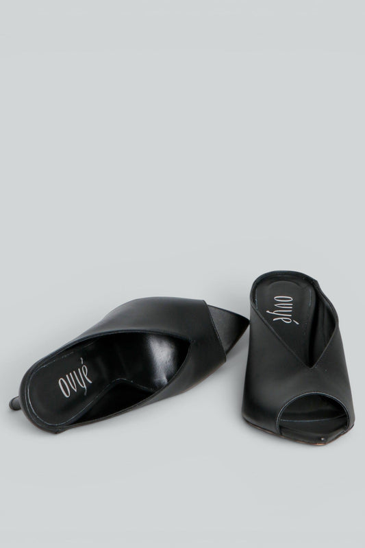 Ovyè Mules Open Toe In Pelle