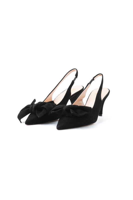 Slingback Fiocco camoscio