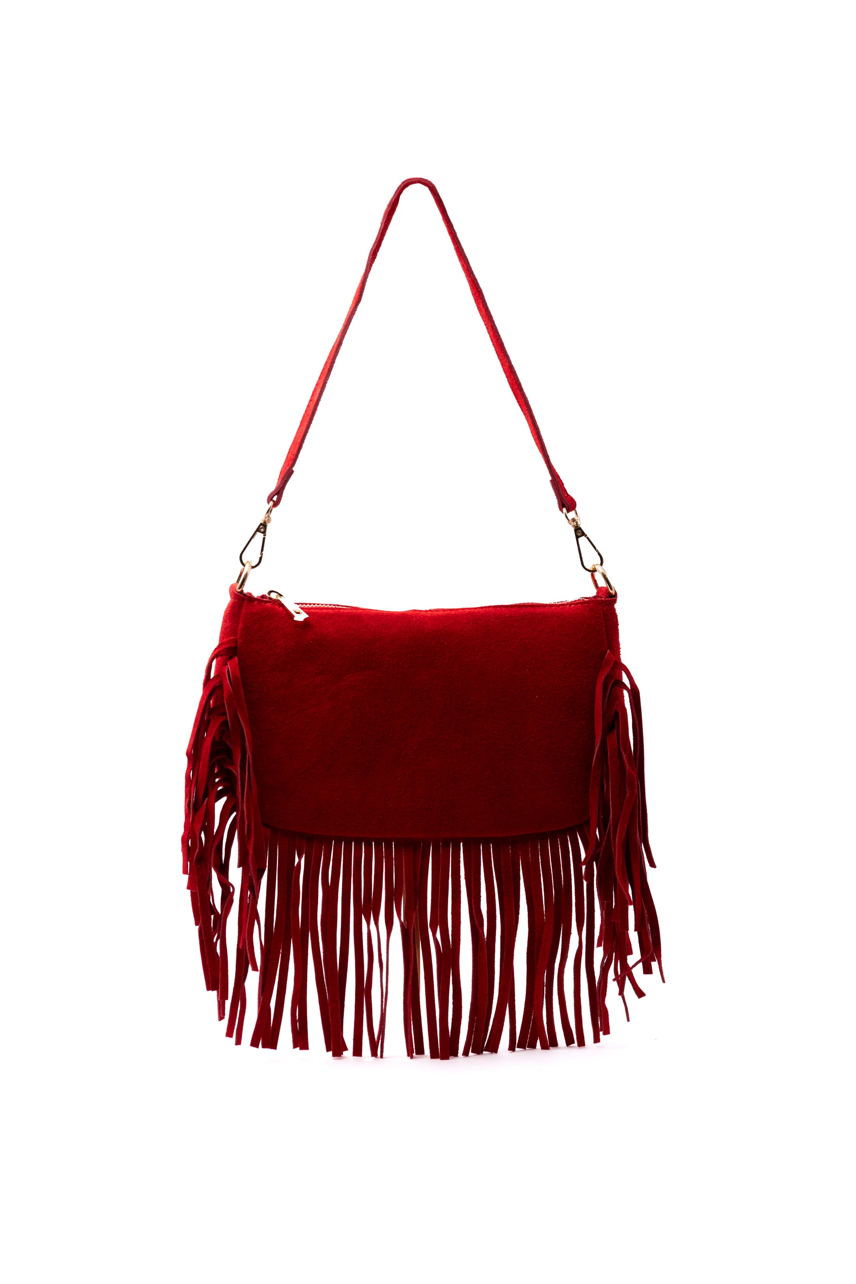 Tracolla Frange Suede
