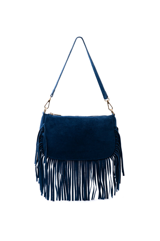 Tracolla Frange Suede