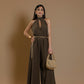 Jumpsuit con collo halter e taglio ampio