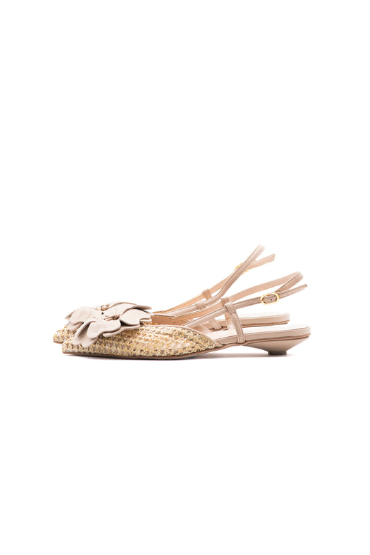 Slingback canapa/nappa Fiore