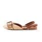 Slingback Flat Corda e  Nappa