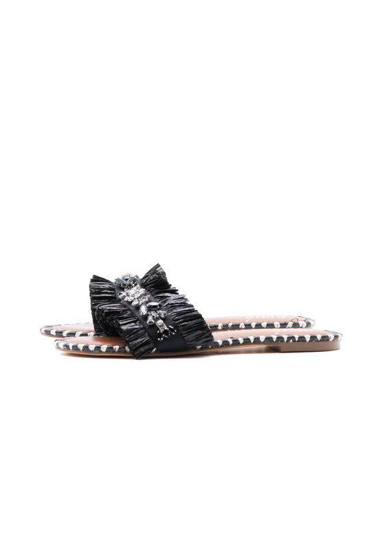 Ciabatta Rafia Strass