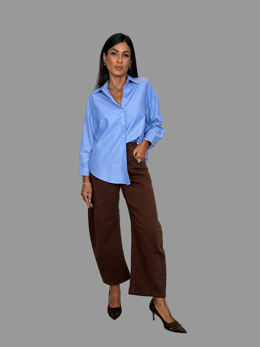 Pantaloni ampi a vita alta