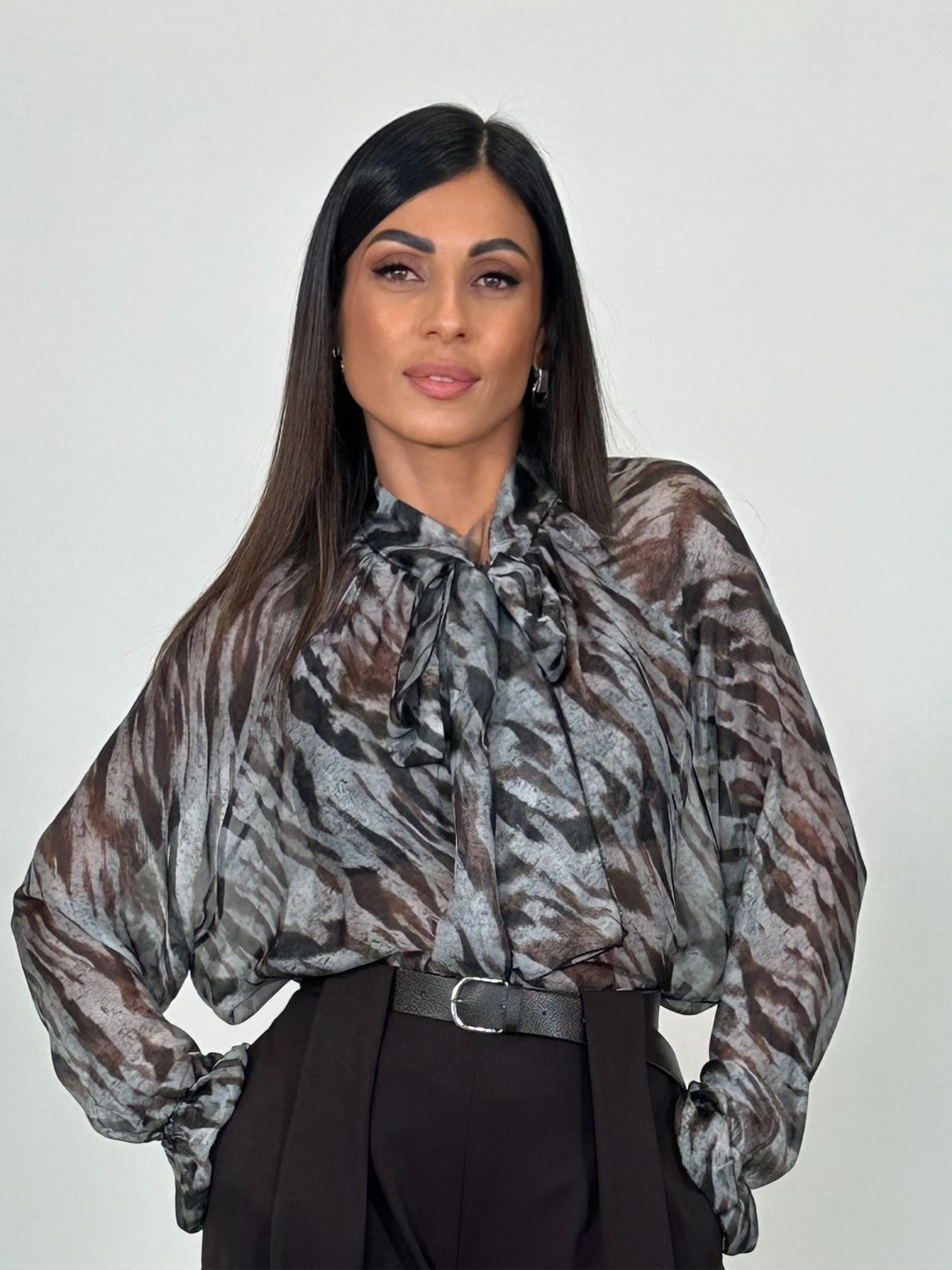 Camicia stampa trasparente