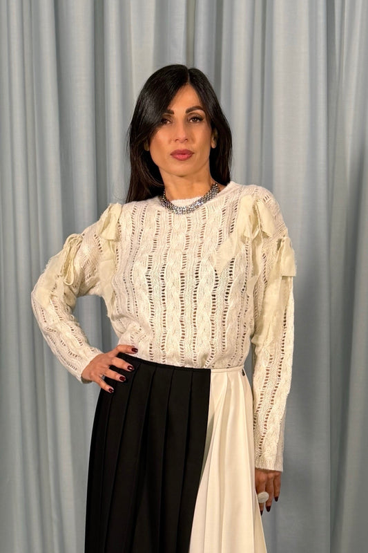 Maglia traforata con Rouge