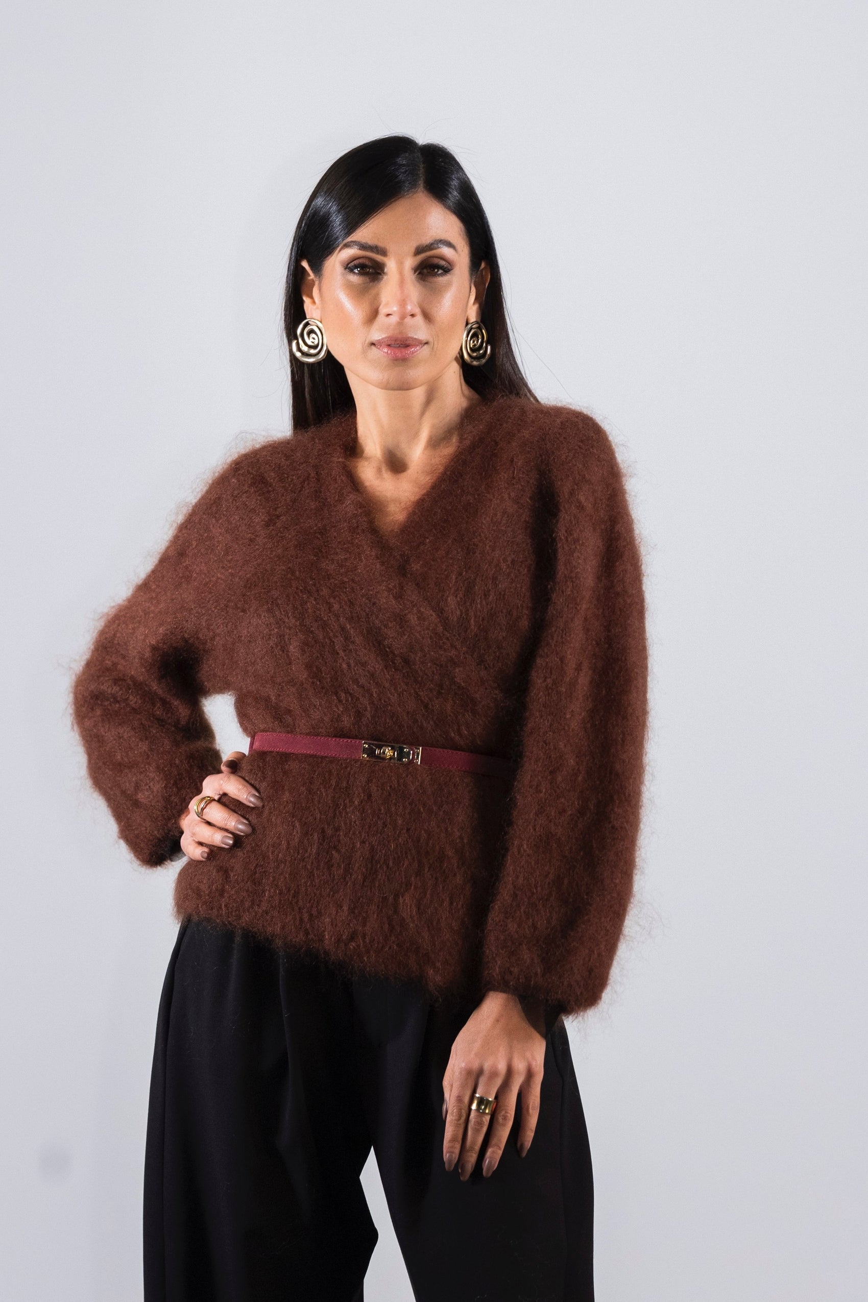 Cardigan in morbido mohair