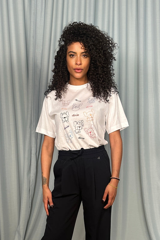 T-shirt a maniche corte stampa cuccioli regular-fit