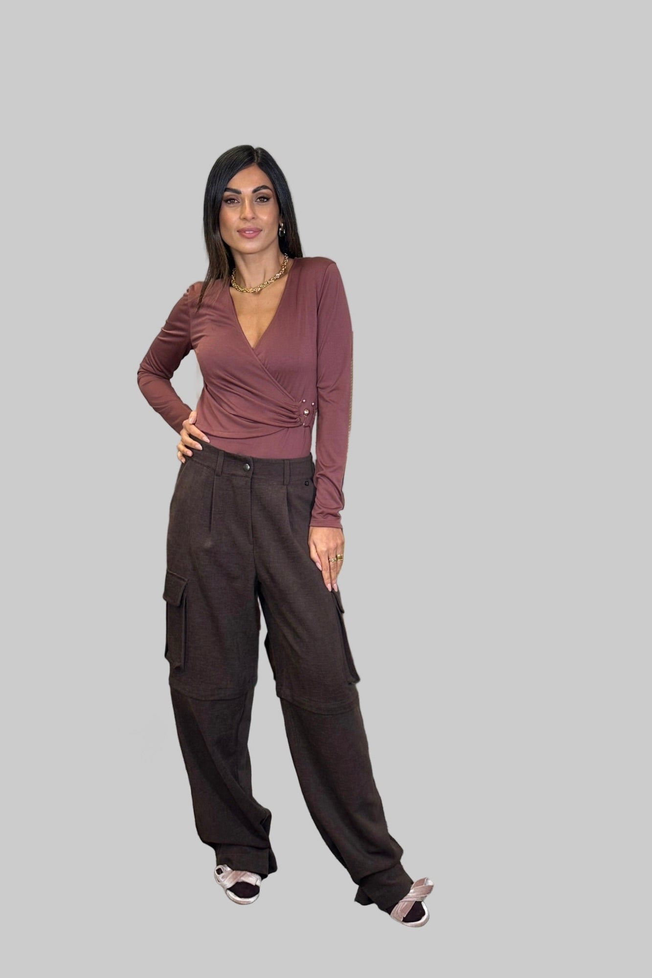 Pantaloni 2 in 1 cargo e bermuda