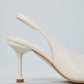 Ovyè Slingback A Punta In Pelle